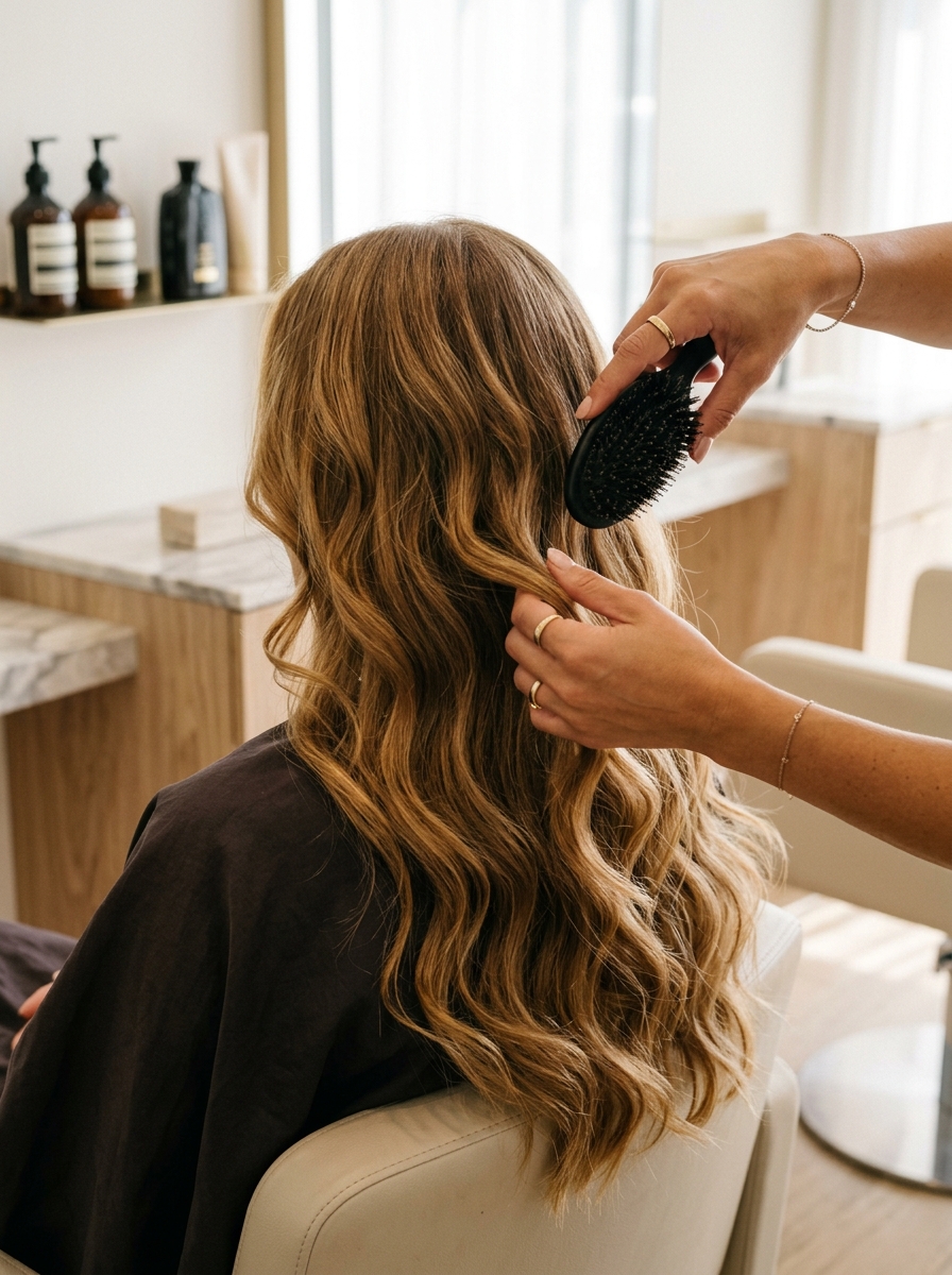 Hair styling at Our Place Hair